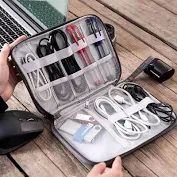 Cable Organizer Case Bag Tablet Accessories Black